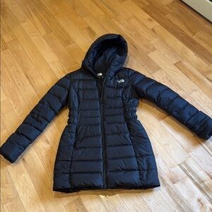 Black North Face Hooded Puffer Coat